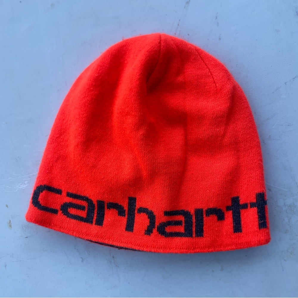 Carhartt Red Beanie with Black Logo